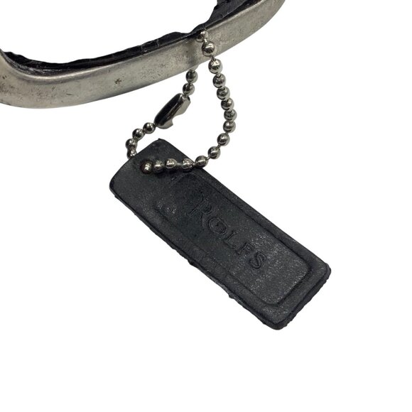 Rolfs Genuine Leather Western Studded Belt Large Black 32-36” Waist NEW NWT - Picture 2 of 9